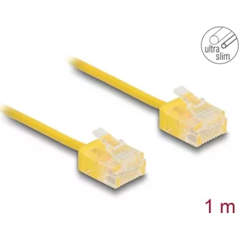 Tinklo kabelis DeLOCK RJ45 Cat.6 UTP 1 m geltonas