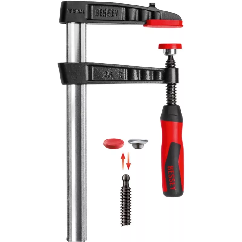 Bar clamp BESSEY TG30-2K 30 cm Aliuminis Juoda Raudona