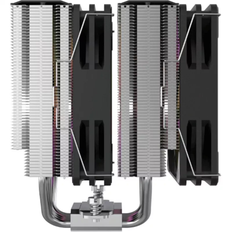 CPU aušintuvas Silentware Titan RGB dvigubo bokšto su 6 šilumos vamzdeliais ir 2×120 mm PWM A-RGB ventiliatoriais