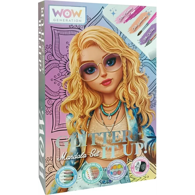 Kūrybinis piešimo rinkinys Kids Euroswan WOW00084 — Mandalų blizgučių rinkinys vaikams
