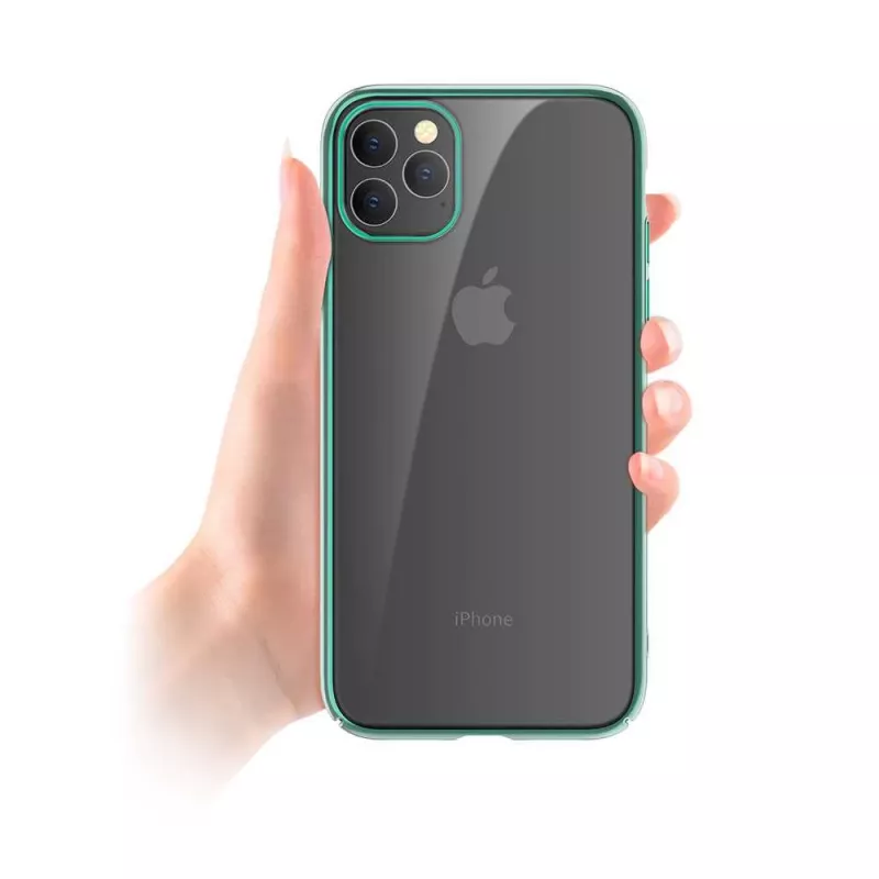 Apsauginis kietas dėklas Devia Glimmer serijos, skirtas iPhone 11 Pro, žalias, PC galinė dalis