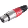 XLR jungtis ShiverPeaks BS55022-R raudona, 3 kontaktų mikrofonas/garso jungtis