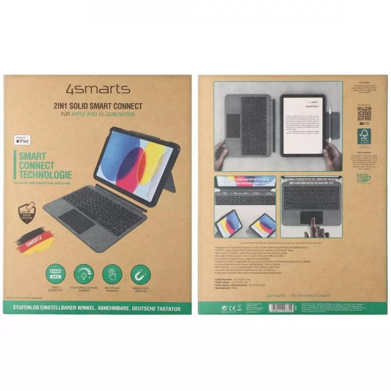 „Folio“ dėklas „4smarts 540964“ 10,9 col. „iPad“ (grafitas)