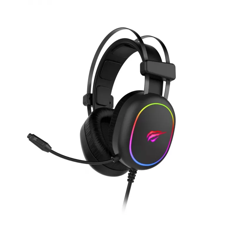 Havit GAMING HEADPHONE RGB Juoda 2016D ausinės, laidinės, galvos juostos