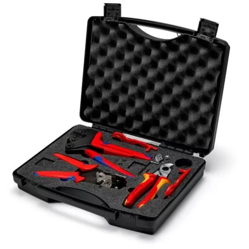 Knipex 97 91 04 V02 fotovoltinių MC4 jungčių įrankių rinkinys