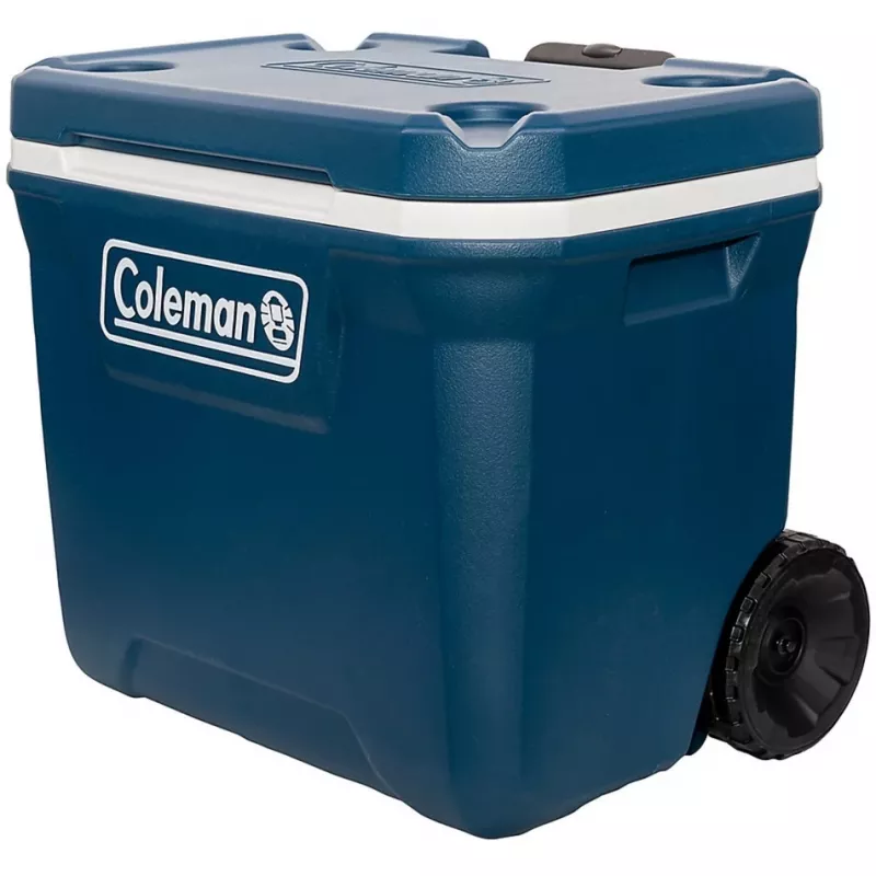 Coleman 50QT Xtreme Wheeled Cooler, mėlynas, plastikas, poliuretanas (PU), juoda, 47 l, 113 kg
