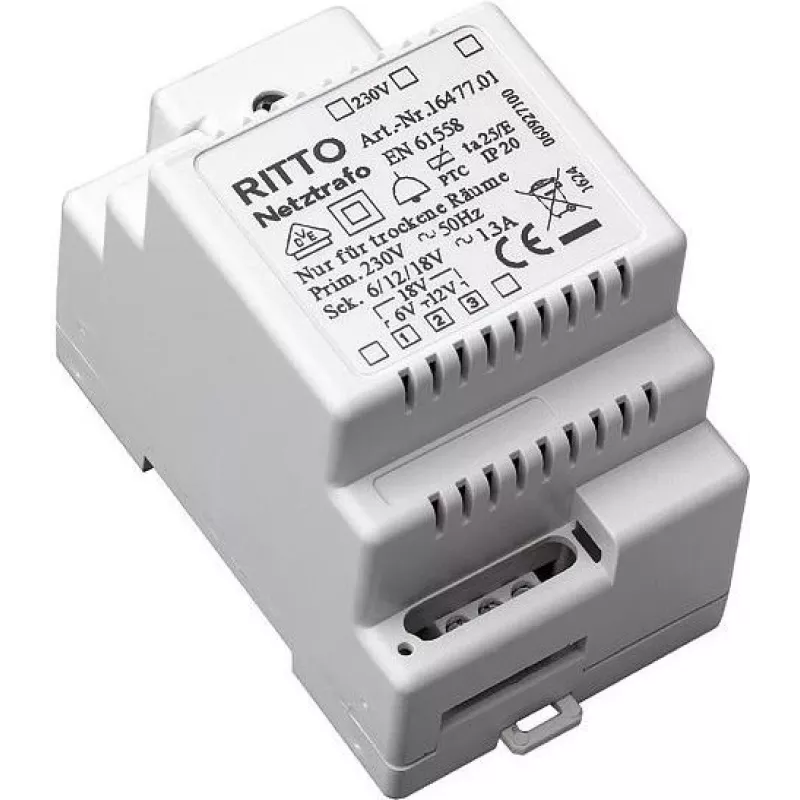 Maitinimo blokas Ritto 1647701 24V 1,5A – DIN bėgelio 24 V DC, 1,5 A išvestis
