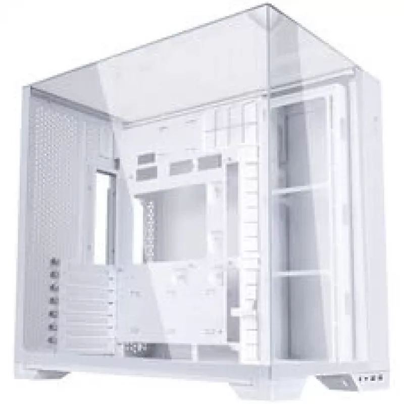 Lian Li O11 Vision Compact - balta + 3x UNI FAN SL-INF 120 ARGB Reverse Blade ventiliatorius - 120mm + HydroShift II LCD-S 360TL AiO-skysčio aušinimas, 360mm