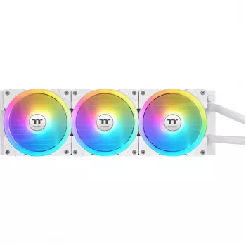 Integruotas skysčio aušintuvas THERMALTAKE MAGFloe 420 Ultra ARGB su 140 mm ventiliatoriais, 500–2000 RPM, baltas