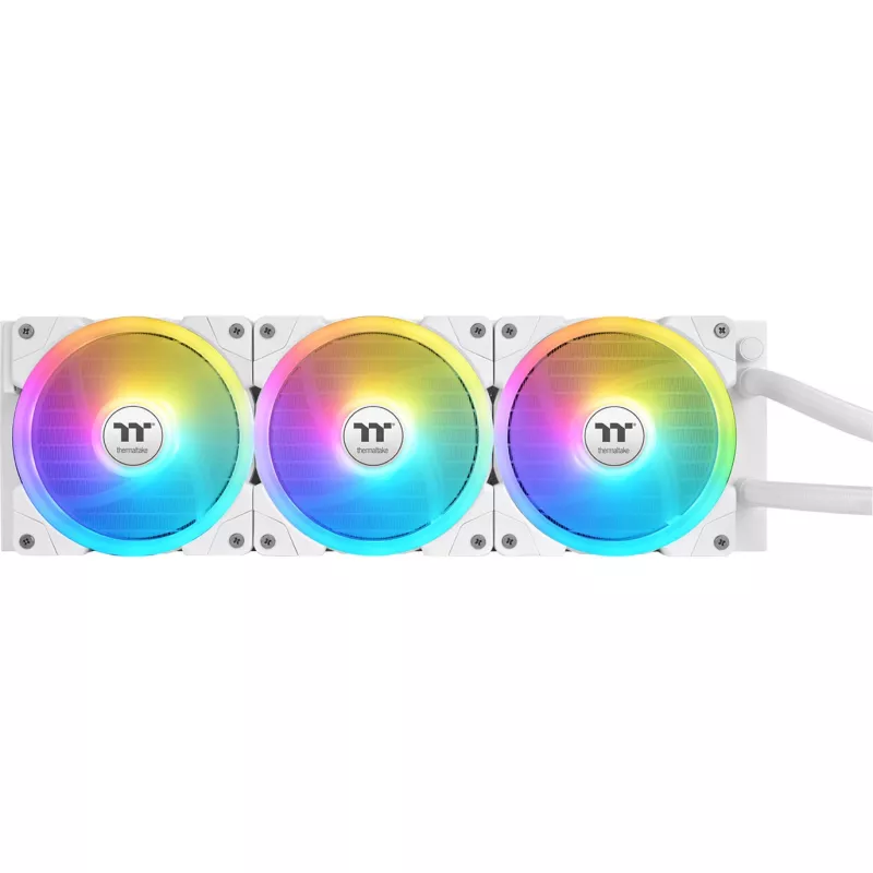 Integruotas skysčio aušintuvas THERMALTAKE MAGFloe 420 Ultra ARGB su 140 mm ventiliatoriais, 500–2000 RPM, baltas