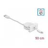 Laidas DeLOCK Easy 45 modulis USB 2.0 ištraukiamas laidas USB Type-A į 8 Pin Lightning moteriška balta
