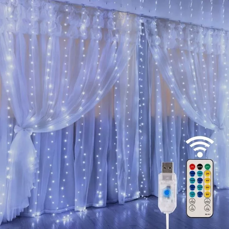 LED užuolaida Extralink KURTYNA LED 3x3 su nuotolinio valdymo pultu (modelis EX.73172)