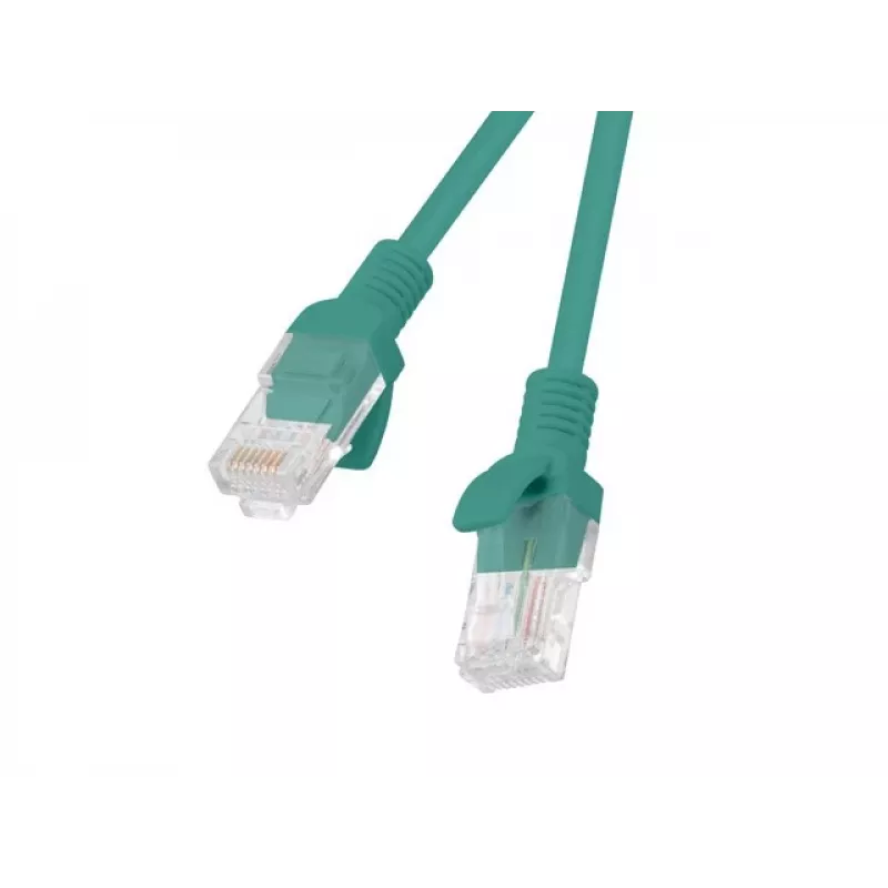 Patch Cord CAT.6 UTP LANBERG PCU6-20CC-0025-G — 0,25 m, RJ-45 vyriškas–vyriškas, CCA, 250 MHz, žalias, 10 vnt. pakuotė