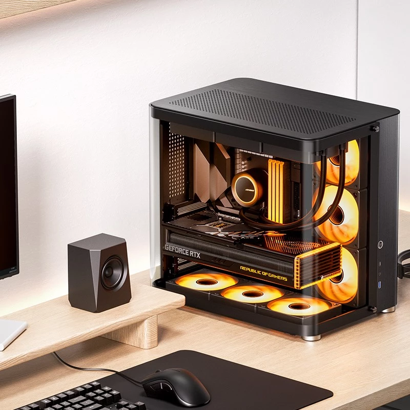 PC korpusas Jonsbo TK-2 2.0 Midi Tower Juoda