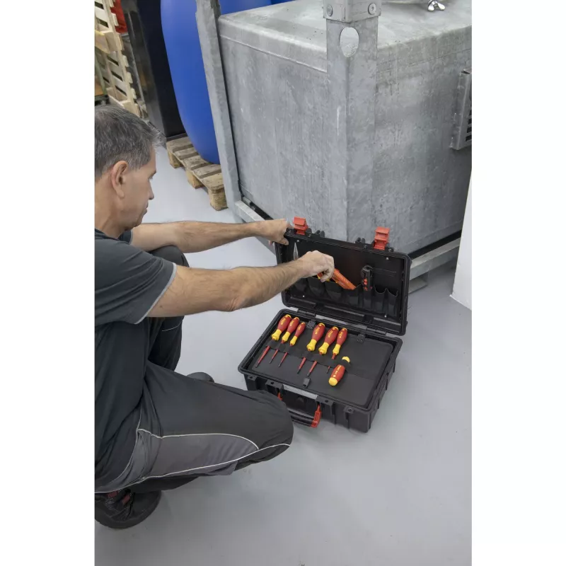 Izoliuotas atsuktuvas wiha 45530 — 1000 V įvertinimas, VDE patikrintas antgalis, plokščios/Phillips versijos
