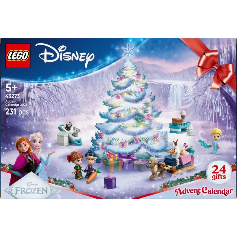 Konstruktorius LEGO Disney Frozen Advento kalendorius 2025 rinkinys 43273 — 231 detalė, 4 minifigūrėlės, amžius 5+