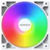 Aušinimo ventiliatorius Montech GF120 PWM ARGB 120 mm baltas, PWM valdymas, ARGB apšvietimas