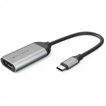 HYPER HD-H8K USB Type-C HDMI nerūdijančio plieno adapteris