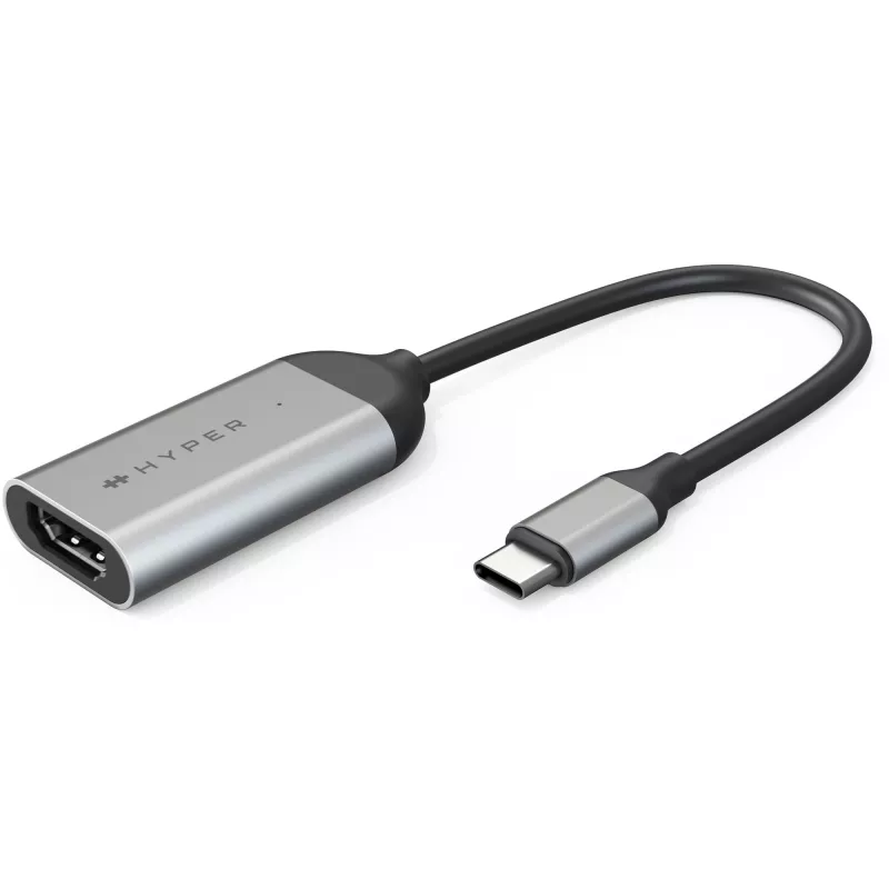 HYPER HD-H8K USB Type-C HDMI nerūdijančio plieno adapteris