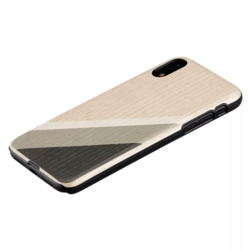 man and wood telefono dėklas iPhone XR pilka kostiuminė juoda — apsauginis dėklas