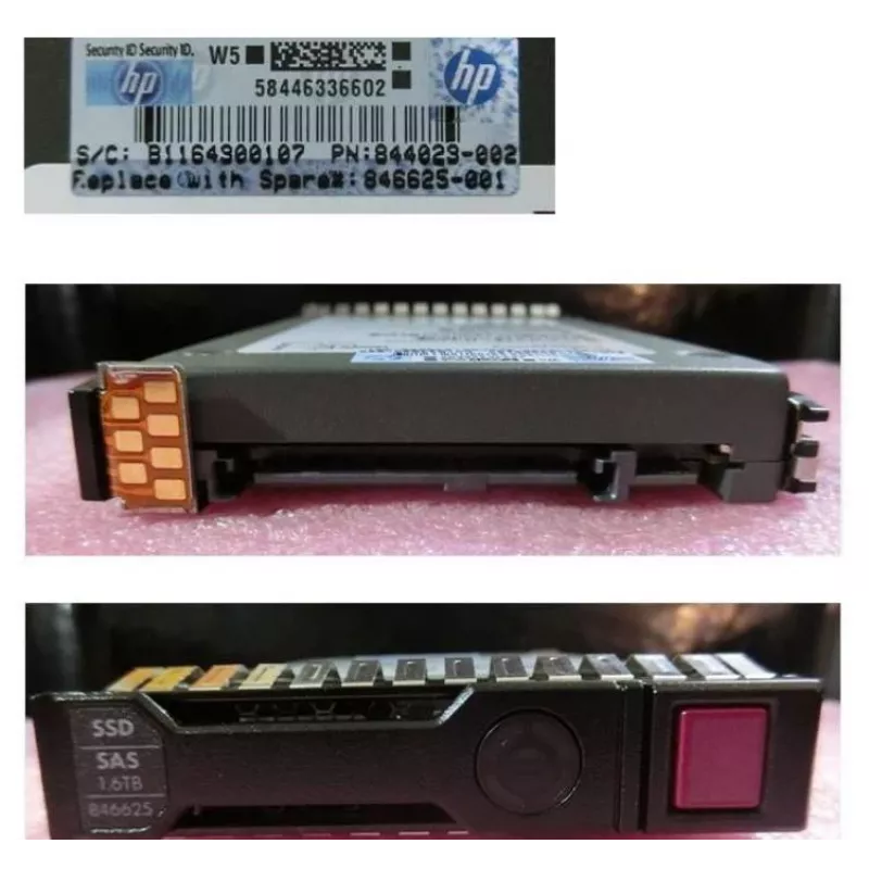 Enterprise SAS SSD HP Enterprise 1.6TB 12G SFF (model 846625-001)