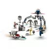 LEGO Star Wars klonų karių ir mūšio droidų mūšio paketas statybiniai žaislai vaikams su greitaeigiu motociklu, transporto priemone, 4 mini figūrėlėmis ir 5 figūromis, dovana berniukams