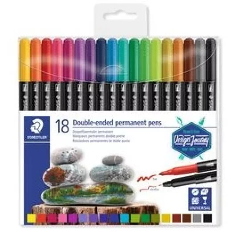 Nuolatinis žymeklis Staedtler 3187 Įvairių spalvų 18 vnt.