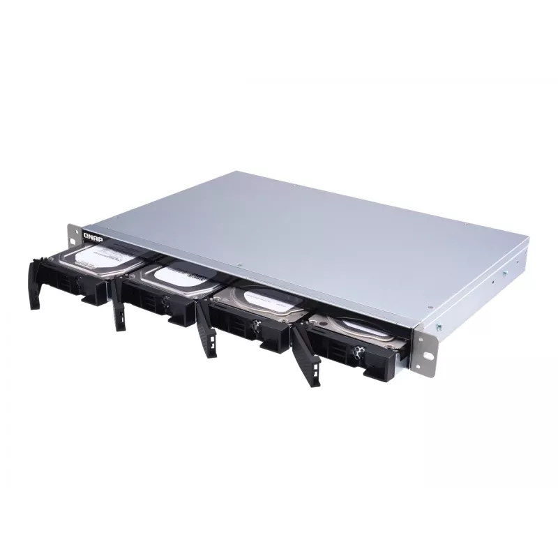 QNAP TL-R400S saugojimo diskų korpusas HDD/SSD korpusas juoda, pilka 2,5/3,5 colio