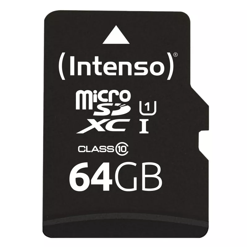 Intenso Performance - „Flash“ atminties kortelė (su microSDXC į SD adapteriu) - 64 GB - UHS-I U1 / 10 klasė - microSDXC UHS-I (3424490)