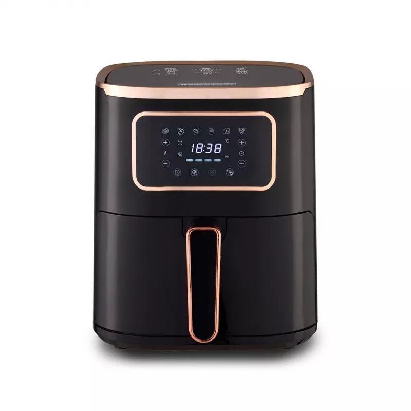 Karšto oro gruzdintuvė HEINRICH'S HFR 8216 — 5,0 l, 1450 W, juoda, LED, jutiklinis valdymas