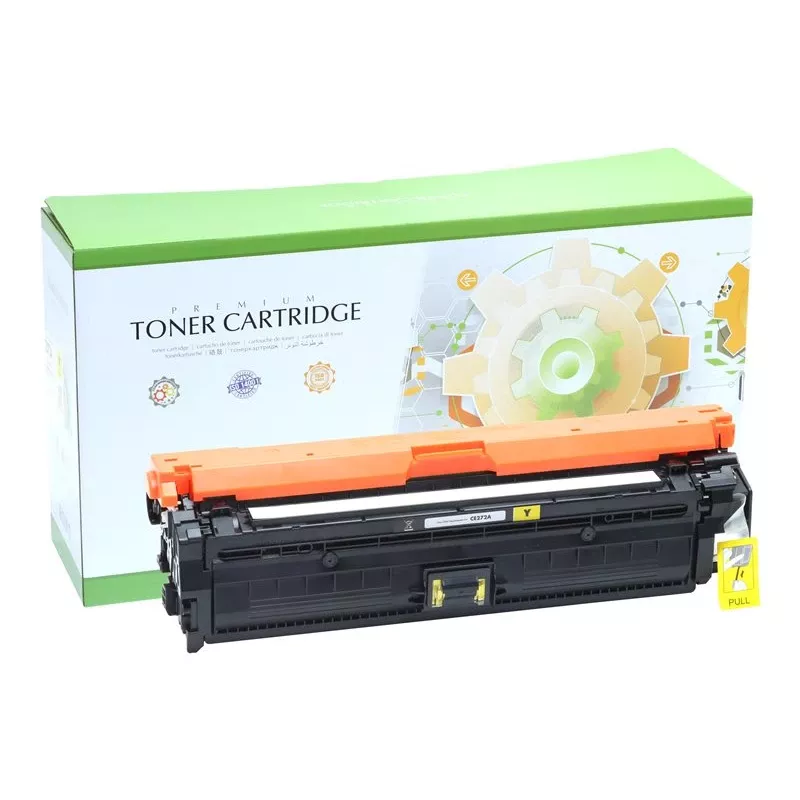 STATIC Tonerio kasetė, suderinama su HP CE272A/CE342A/CE742A, geltona, perdirbta, 7 500 puslapių