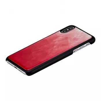 Išmaniojo telefono dėklas iKins, skirtas iPhone XS Max — rožinis ežeras su juodais akcentais