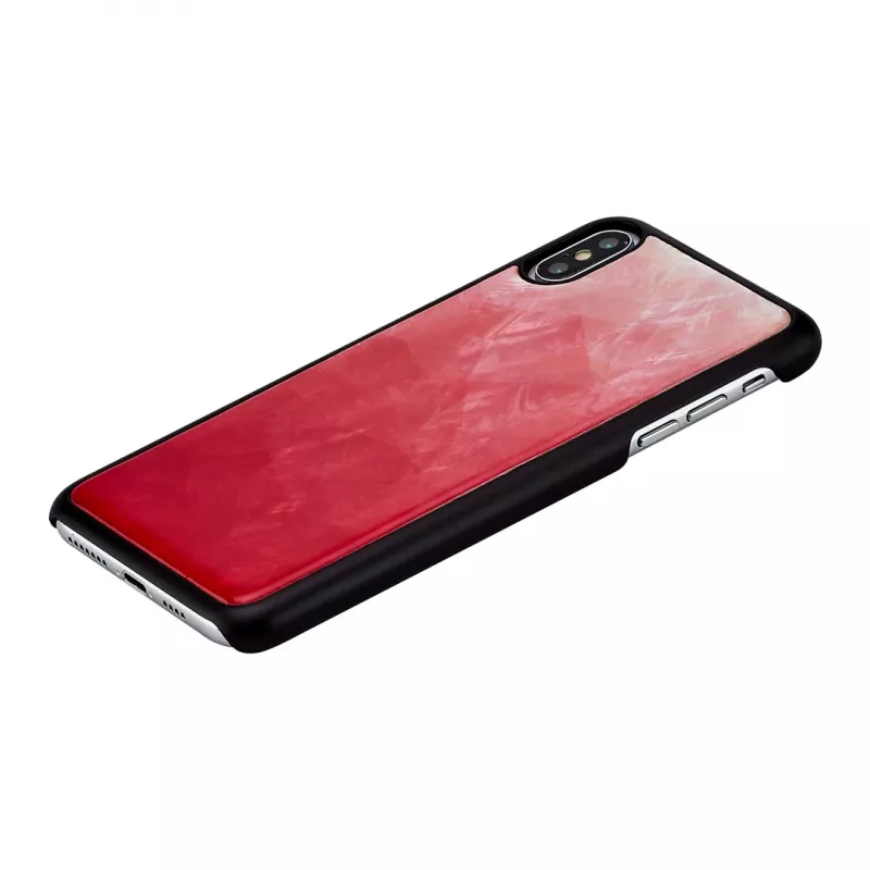 Išmaniojo telefono dėklas iKins, skirtas iPhone XS Max — rožinis ežeras su juodais akcentais