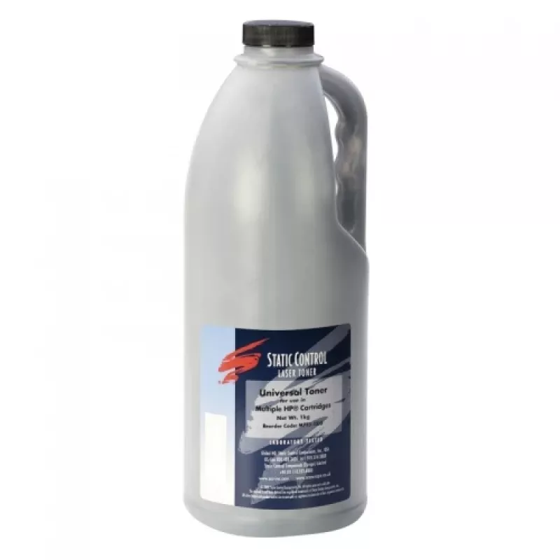 Tonerio milteliai Static Control, skirti HP Q2612A Q5949A Q7553A Q1338A CE505A Q5942A — juodi, 1 kg