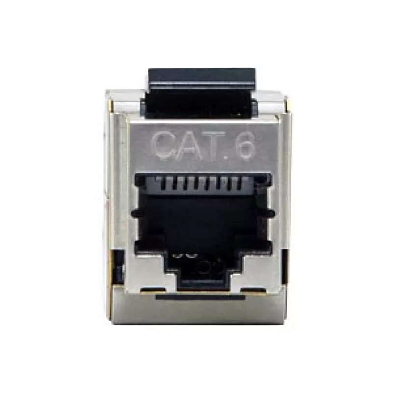 Ekranuotas Cat6 Keystone tiesioginis sujungiklis, 8 vnt. rinkinys, EQUIP — Plokščia konstrukcija, RJ-45, 17×35,5×24,4 mm, sidabrinis