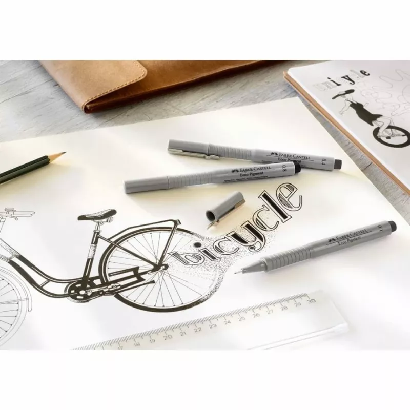 Flomasteris Faber-Castell 166008 Juodas 8 vnt.