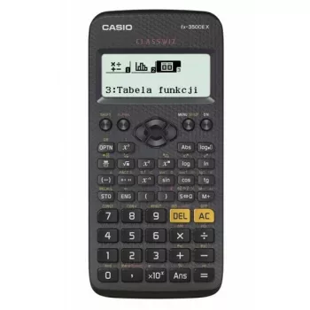 Mokslinis skaičiuotuvas CASIO FX-350CE X — 379 funkcijos, 16 skaitmenų LCD, maitinamas baterijomis (AAA), juodas, kišeninės formos