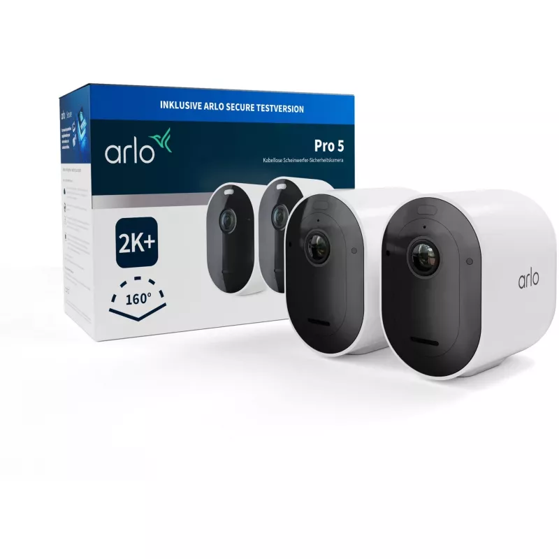IP apsaugos kamera Arlo Pro 5 2K+ 4MP vidaus ir lauko laidinė belaidė