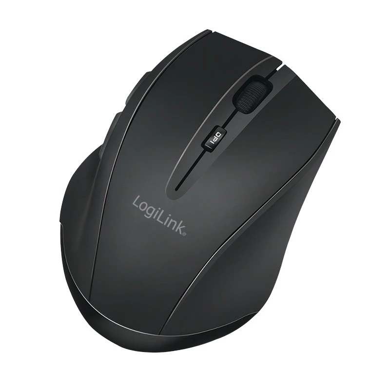 Logilink belaidė pelė BT5.0, ergonominė, juoda