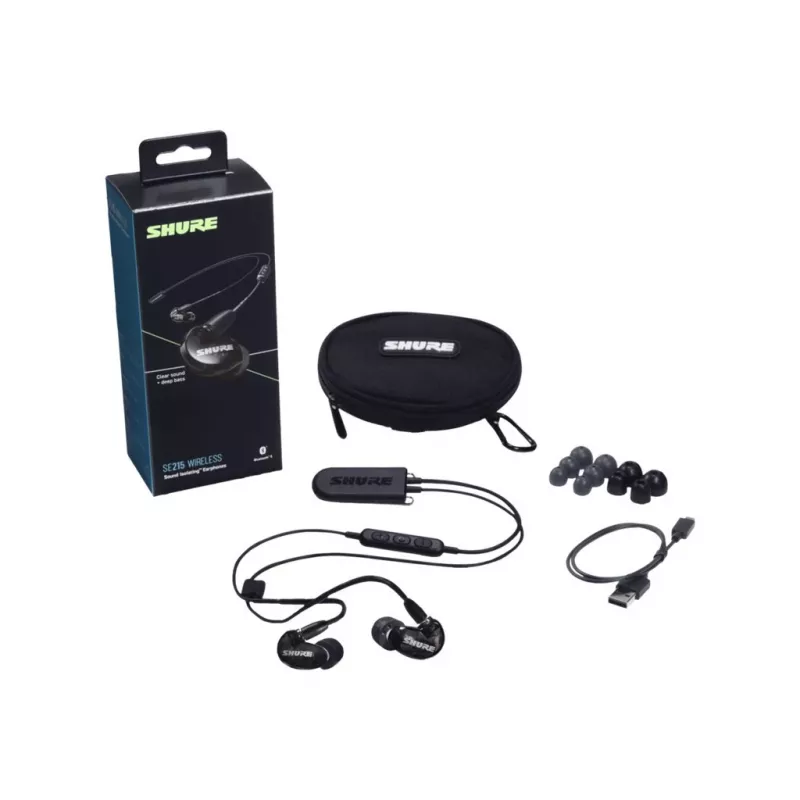 Shure SE215 ausinės, juodos | Shure
