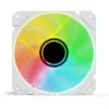Korpuso ventiliatorius Sharkoon SHARK Mirror RGB PWM REVERSE 120 mm Baltas, 500–1500 RPM, 99.52 m³/h, FDB
