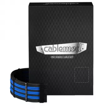 CableMod Dual Set 12V 2x6-pin, skirtas Corsair RMi/RMx – individualiai apipintas maitinimo kabelių rinkinys, mėlynas