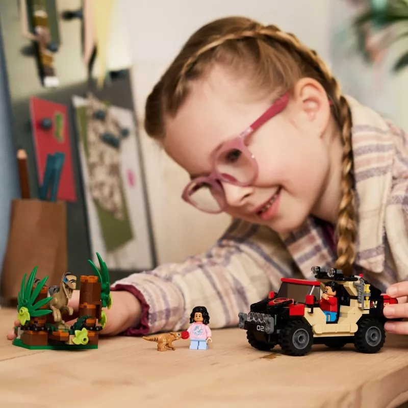 Konstruktorius LEGO Jurassic World 76972 Raptor Off-Road Escape, 285 vnt., 2 minifigūrėlės, amžius 6+
