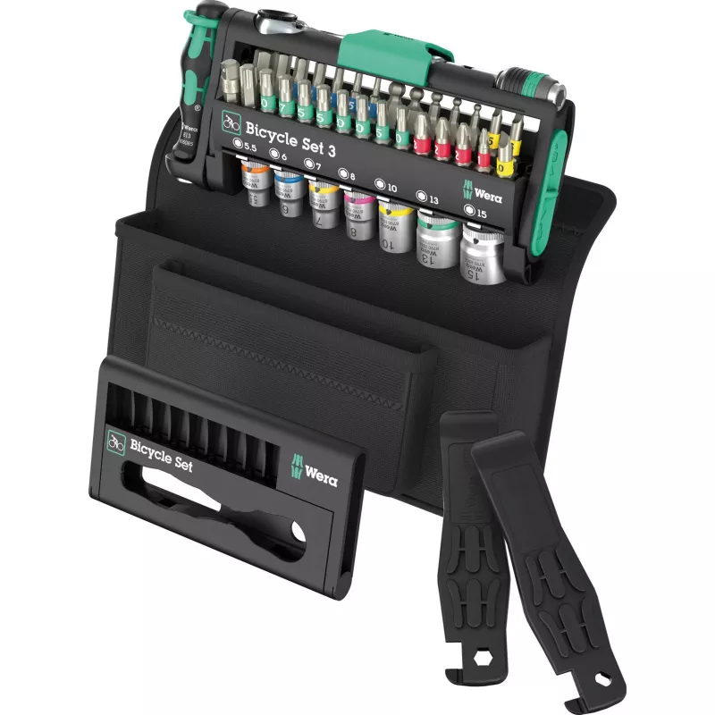 Įrankių rinkinys Wera Bicycle Set 3, 41 vnt. – dviračių priežiūrai ir remontui
