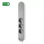 Maitinimo prailginimo juosta Hombli HBPO-0108 — 3× Type E kintamosios srovės lizdai, 230V 16A, vidaus patalpoms, balta/pilka