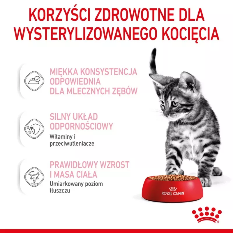 Šlapias kačių ėdalas Royal Canin Sterilised Gravy, 12 x 85 g maišeliai — vištiena, sterilizuotiems/ kastruotiems kačiukams, 11% baltymų, 80,5% drėgmės