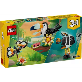 Konstravimo žaislas LEGO Creator 3 viename – laukiniai gyvūnai: atogrąžų tukano rinkinys 31173