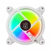 SAVIO FAN-01 WHITE 4-pack 120 mm ARGB ventiliatorius su valdikliu ir nuotolinio valdymo pulteliu