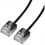 ROLINE UTP komutacinis kabelis Cat.6A Ultra- trumpas RJ45 juodas 0,5 m - Tinklas - CAT 6a (21.15.4460)
