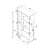 Spintelė cama meble ALMA 90x41,5xP170 cm kašmyro spalvos — pastatoma prie sienos